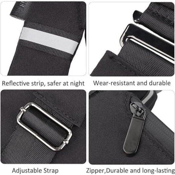 Women Travel Crossbody Purse Oxford Cloth Anti Theft Security Grey - Picture 5 of 7